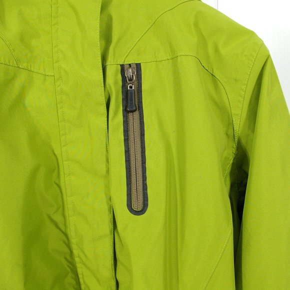 Killtec Rain Jacket Womens 10 Lime Green Hooded Full Zip Waterproof Ladies - Picture 4 of 13